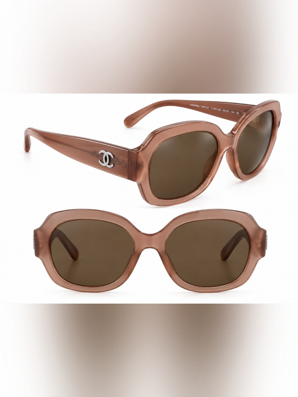 CHANEL Brown Tortoiseshell Oversized Women's Sunglasses